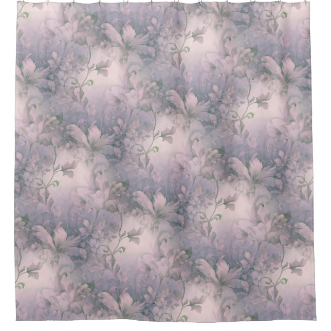 Romantic Floral Shower Curtain (Front)