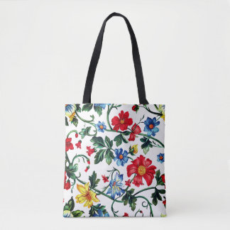 Romantic Floral Vine Tote Bag