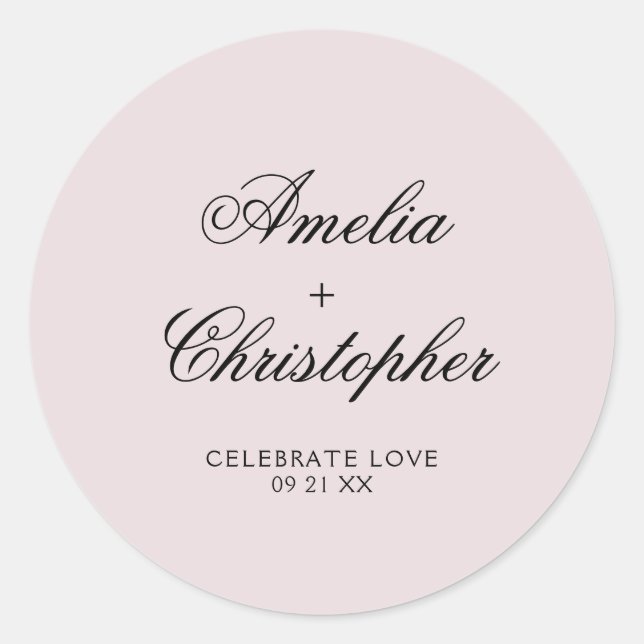 Romantic Floral Wedding Collection Sticker (Front)