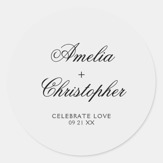 Romantic Floral Wedding Collection Sticker (Front)