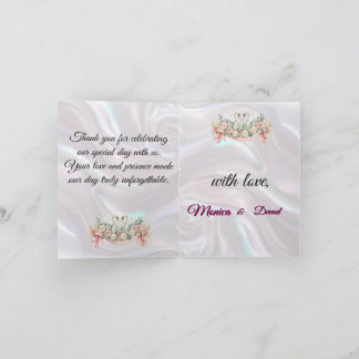  Romantic Floral Wedding Design Thank You Card
