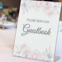 Romantic Floral Wedding Guestbook Sign