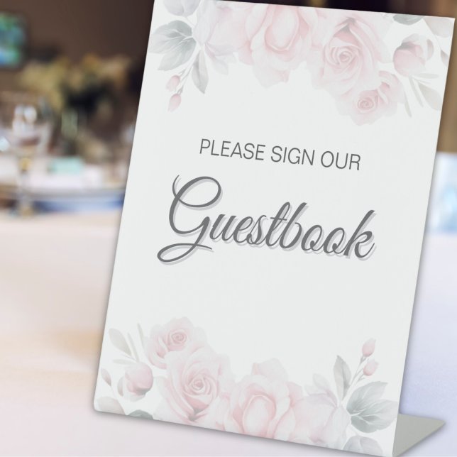 Romantic Floral Wedding Guestbook Sign (Creator Uploaded)