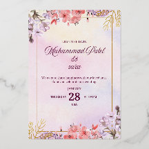 Romantic Floral Wedding Invitation – Elegant Paste