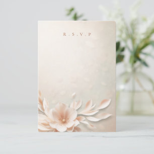 Romantic floral wedding meal choices RSVP