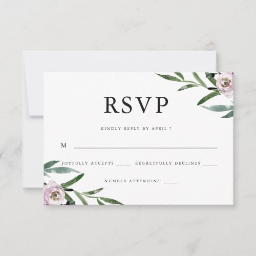 Romantic Floral Wedding RSVP