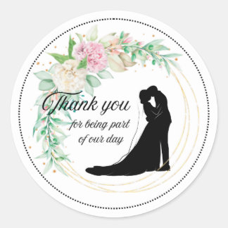 Romantic Floral Wedding Seal Sticker