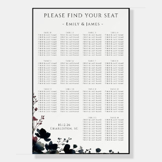 Romantic Floral Wedding Soft Elegant Foam Board