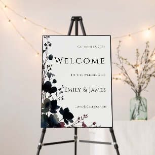 Romantic Floral Wedding Soft Elegant Foam Board