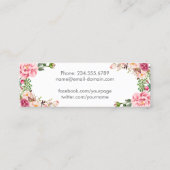 Romantic Floral Wrapped Graduation Insert Card (Back)
