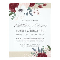 Romantic Florals Rehearsal dinner invite