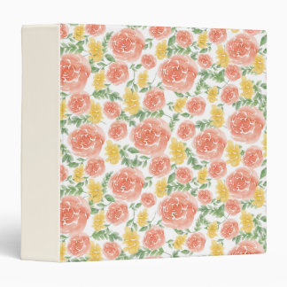 Romantic flower 3 ring binder