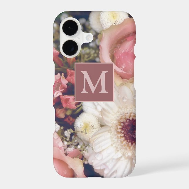 Romantic Flower Bouquet Monogram Case-Mate iPhone Case (Back)