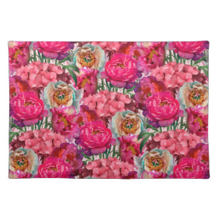Romantic flower garden cloth placemat