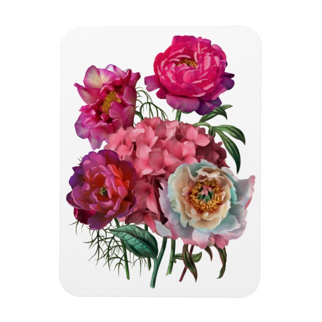 Romantic flower garden magnet (Vertical)
