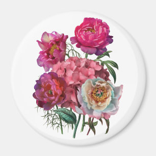 Romantic flower garden magnet