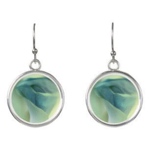 Romantic Flower in Blue Tones Earrings