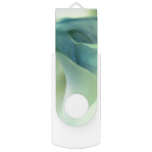Romantic Flower in Blue Tones Flash Drive
