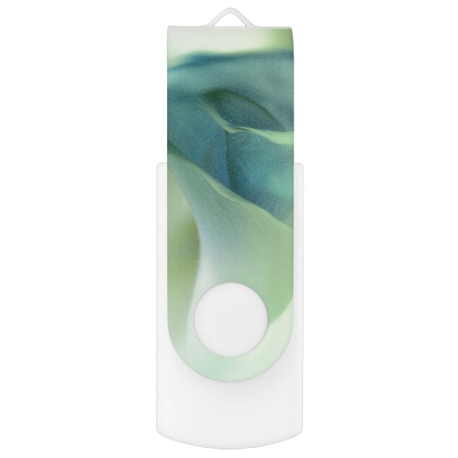 Romantic Flower in Blue Tones Flash Drive (Front Vertical)
