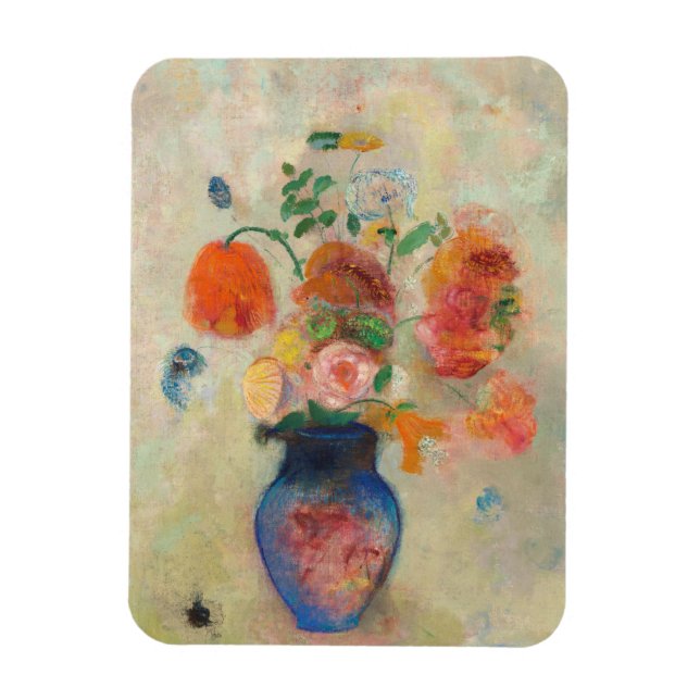 Romantic Flower Vase - Odilon Redon Magnet (Vertical)