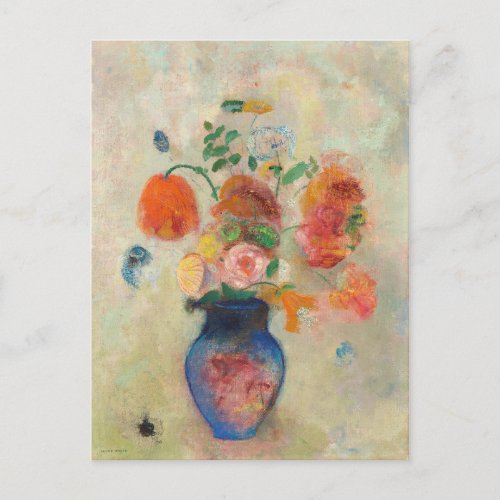 Romantic Flower Vase _ Odilon Redon Postcard