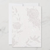 Romantic Flower Wreath White Wedding Invitation (Back)