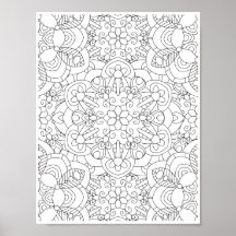 Romantic Flowers - Advanced Coloring Page