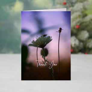 Romantic Flowers Boho – Botanical Fantasy Thanks Foil Holiday Card