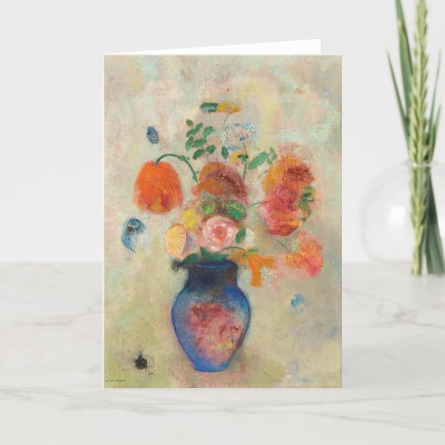 Romantic Flowers Bouquet _ Odilon Redon Card