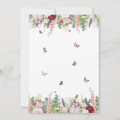 Romantic Flowers & Butterflies | Bridal Shower Invitation (Back)