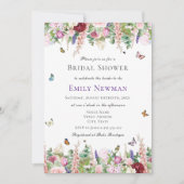 Romantic Flowers & Butterflies | Bridal Shower Invitation (Front)