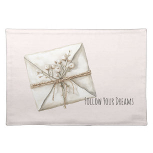Romantic Flowers Envelope Dreams Cloth Placemat