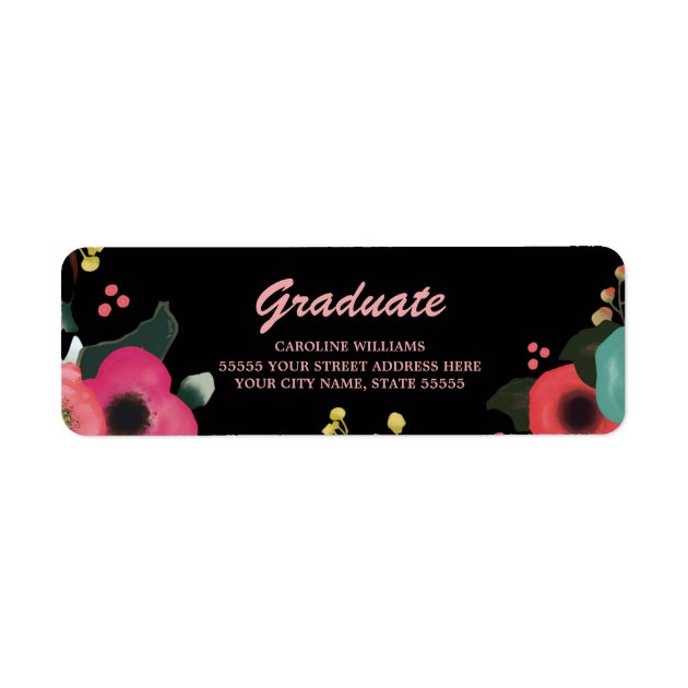 Romantic Flowers | Graduation Address Labels