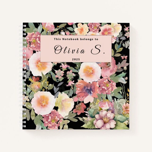 Romantic Flowers Notebook (Front)