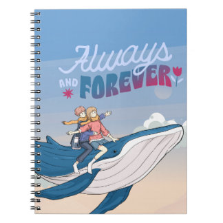 Romantic Flying Whale Notebook