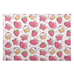 romantic food pattern placemat