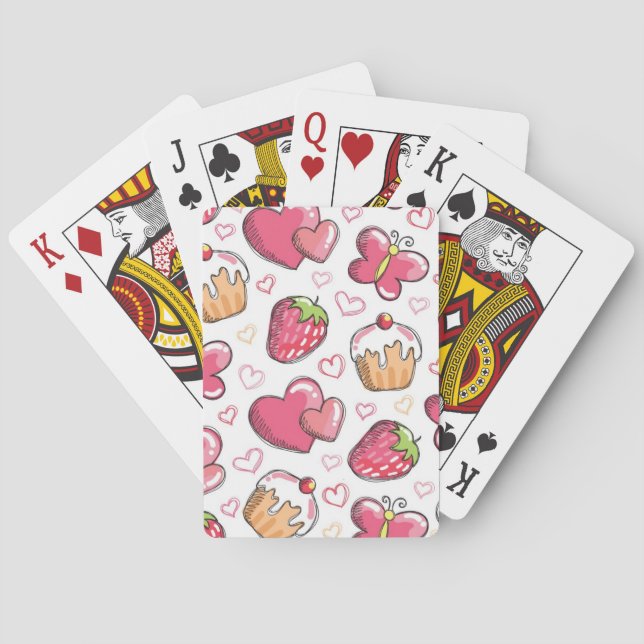 romantic food pattern poker cards (Back)