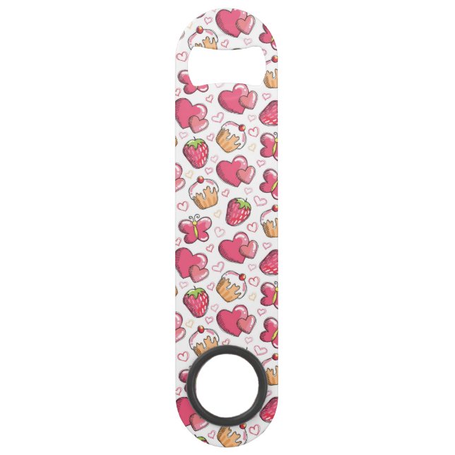 romantic food pattern speed bottle opener (Front)