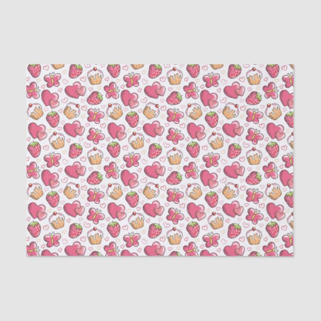 romantic food pattern tissue paper (Front)