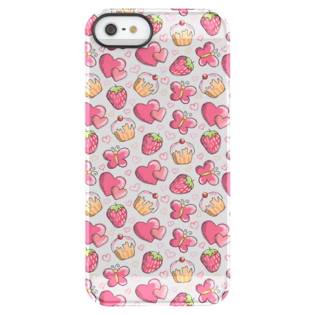 romantic food pattern uncommon iPhone case (Back)