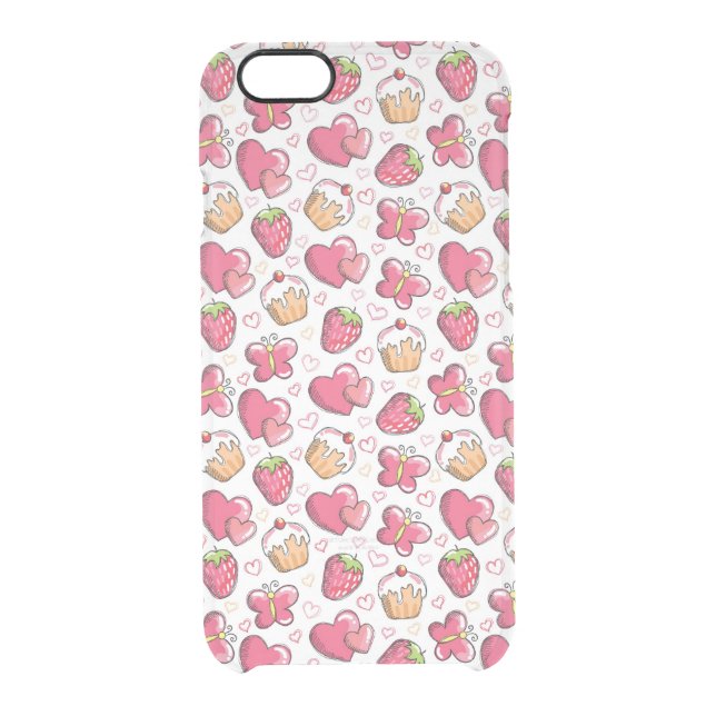 romantic food pattern uncommon iPhone case (Back)