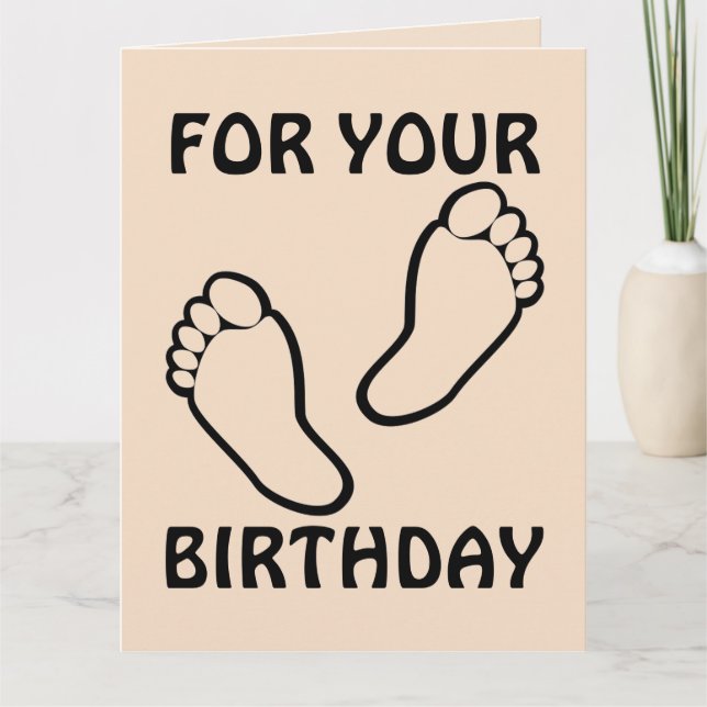 Romantic FOOT MASSAGE BIRTHDAY CARD (Front)