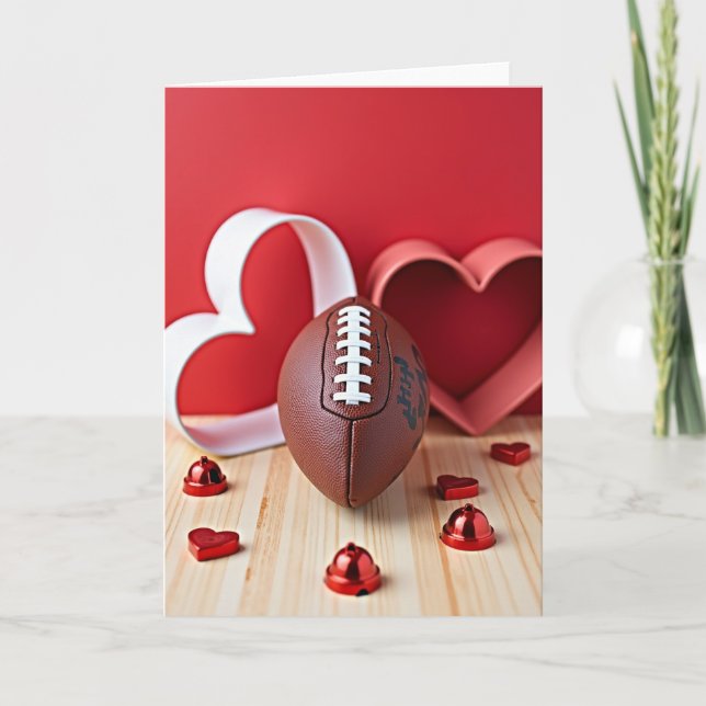 Romantic Football Love Card (Front)