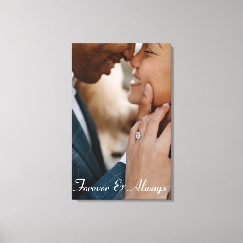 Romantic forever and always  canvas print