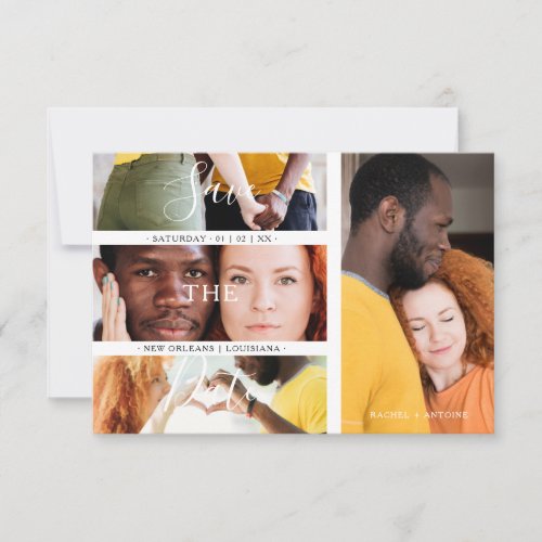 Romantic Four Wedding Engagement Photos Collage Save The Date