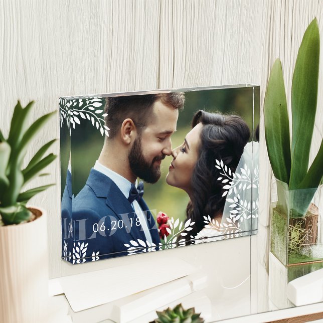 Romantic Frame Personalized Photo Block (Creator Uploaded)