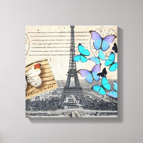 romantic french france travel paris eiffel tower canvas print