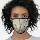 romantic french france travel paris eiffel tower face mask (Worn Her)