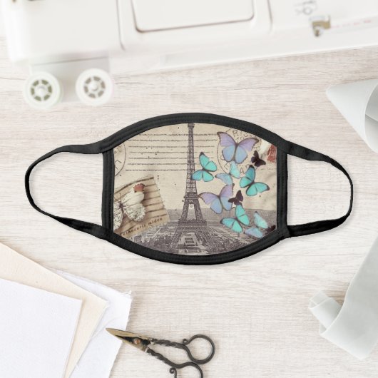 romantic french france travel paris eiffel tower face mask (Insitu)