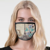 romantic french france travel paris eiffel tower face mask (Worn Her)